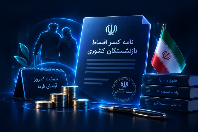 نامه کسر اقساط بازنشستگان کشوری